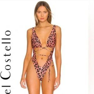 REVOLVE Michael Costello Sierra One Piece in Rusty Orange Cheetah